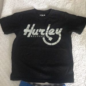 Boys Hurley T-shirt and Quicksilver shorts